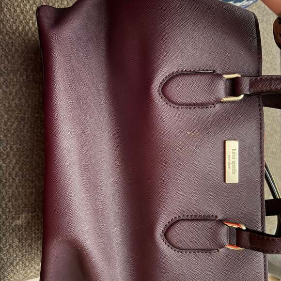 Kate Spade Laurel Way Evangelie Leather Satchel in Mahogany